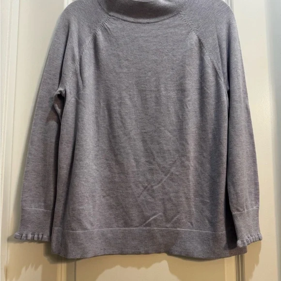 Loft Lavender Faux Turtleneck Sweater  Large Pet Armpit To Armpit 21” Length 28” - Picture 3 of 6